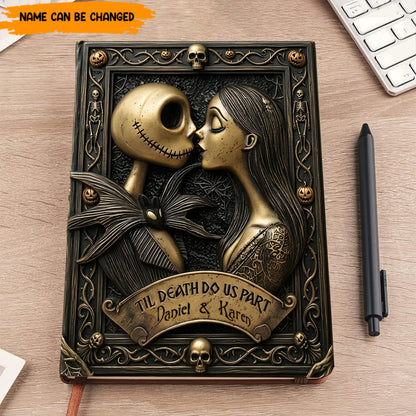 Personalized Gothic Couple Leather Journal