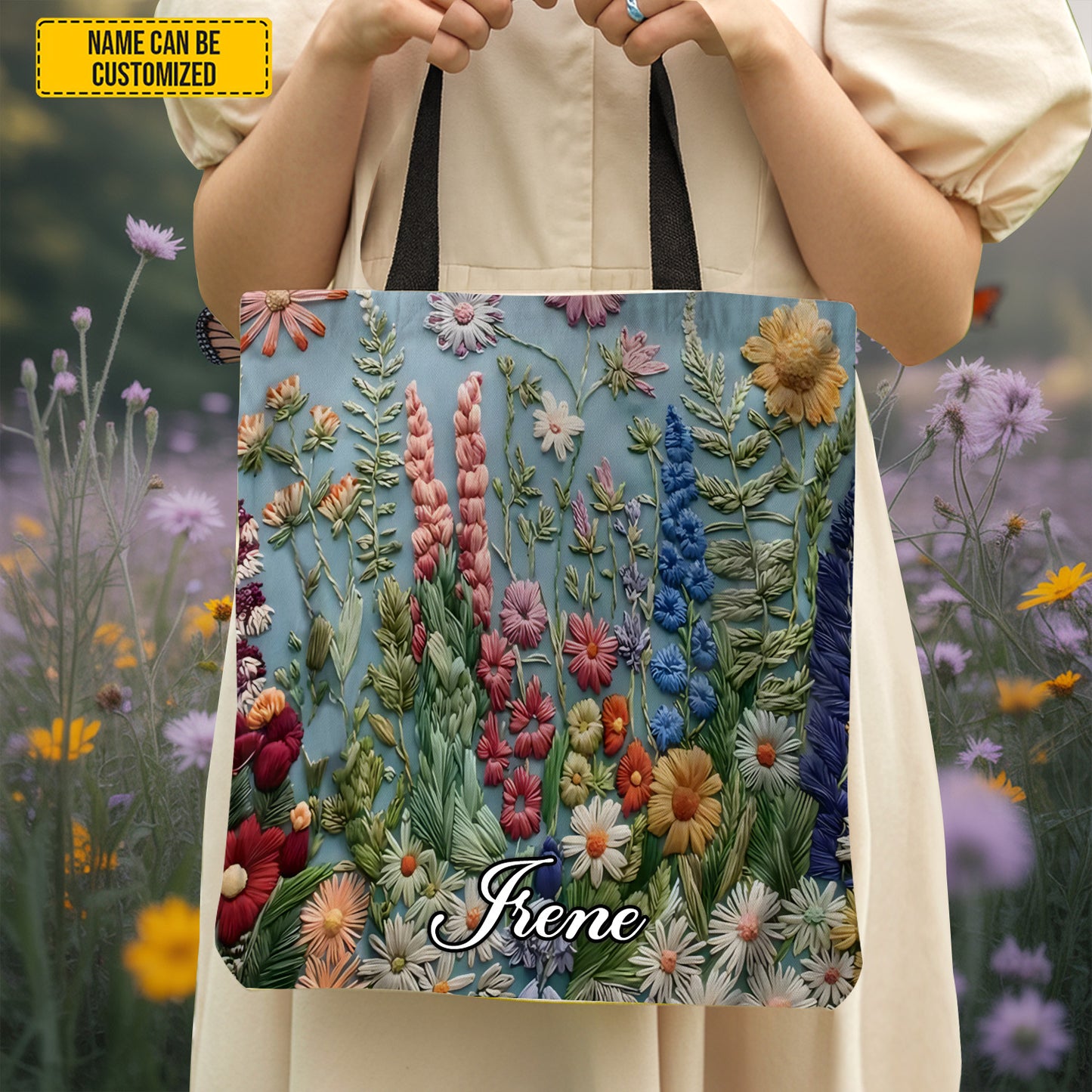 Love Flowers Tote Bag - Personalized Tote Bag
