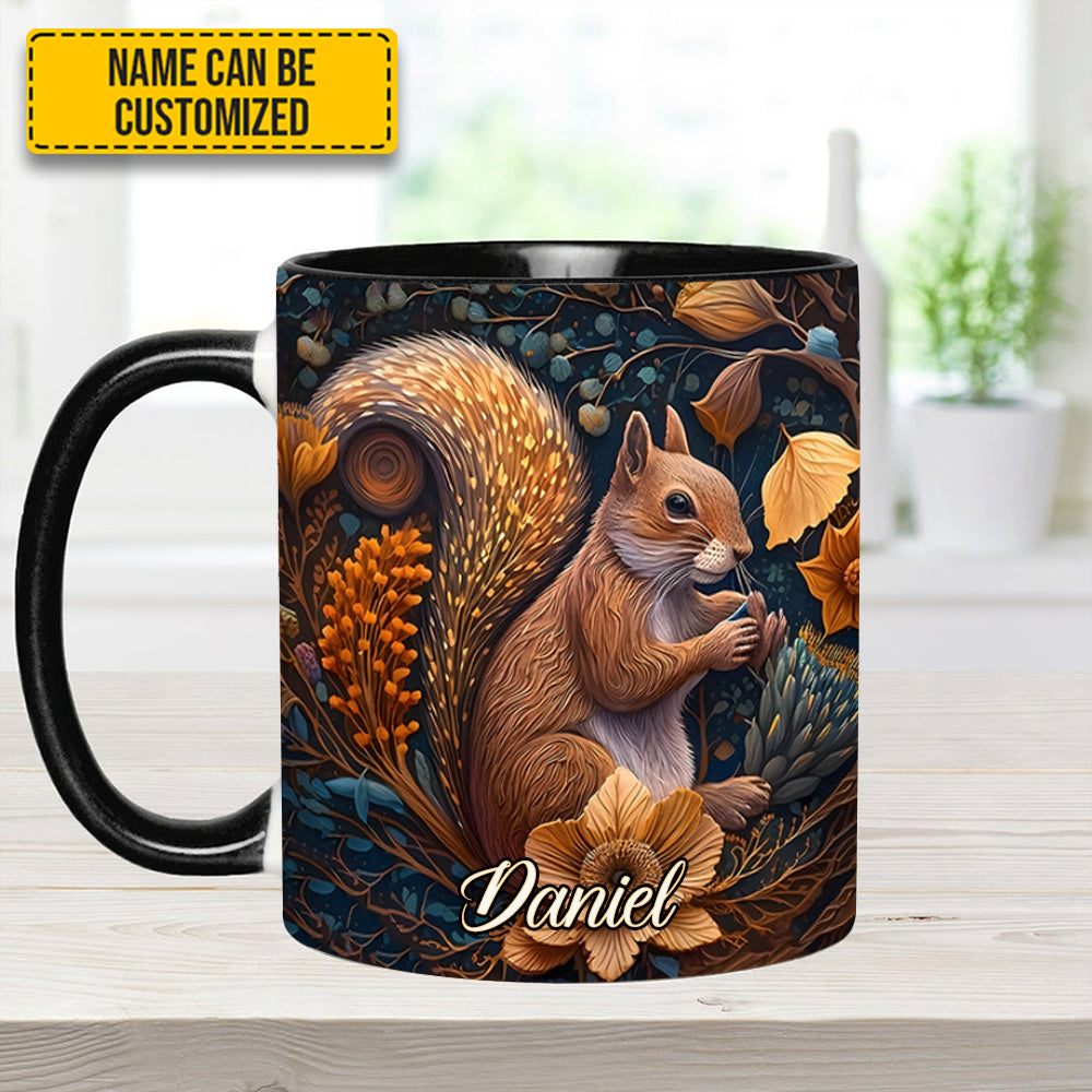 Autumn Squirrel – Personalized Squirrel Accent Mug
