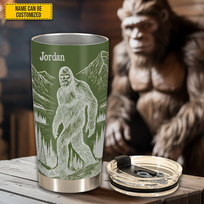 Personalized Funny Bigfoot Trees Tumbler
