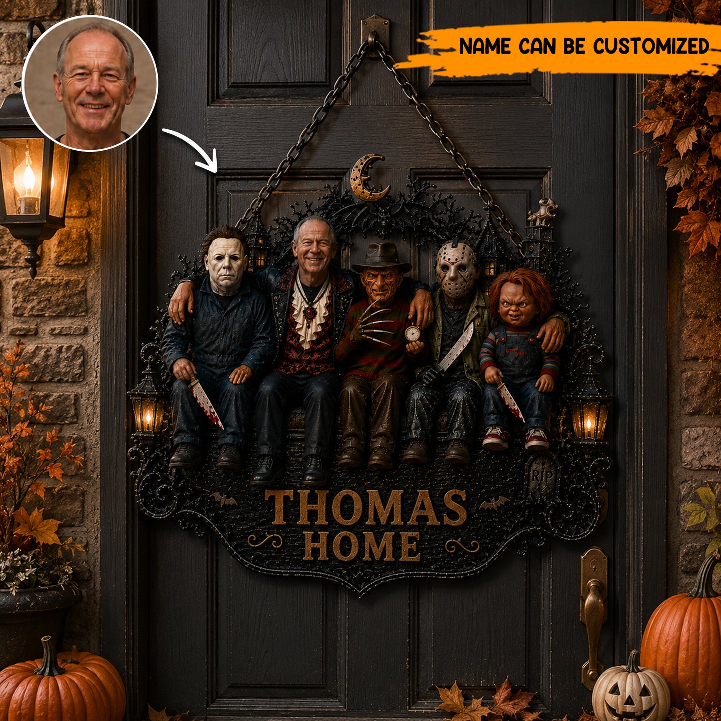 Personalized Halloween Horror Wooden Sign 2