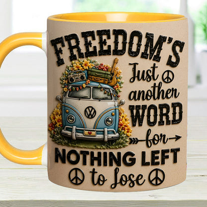 Freedom's Just Another Word - Hippie Accent Mug