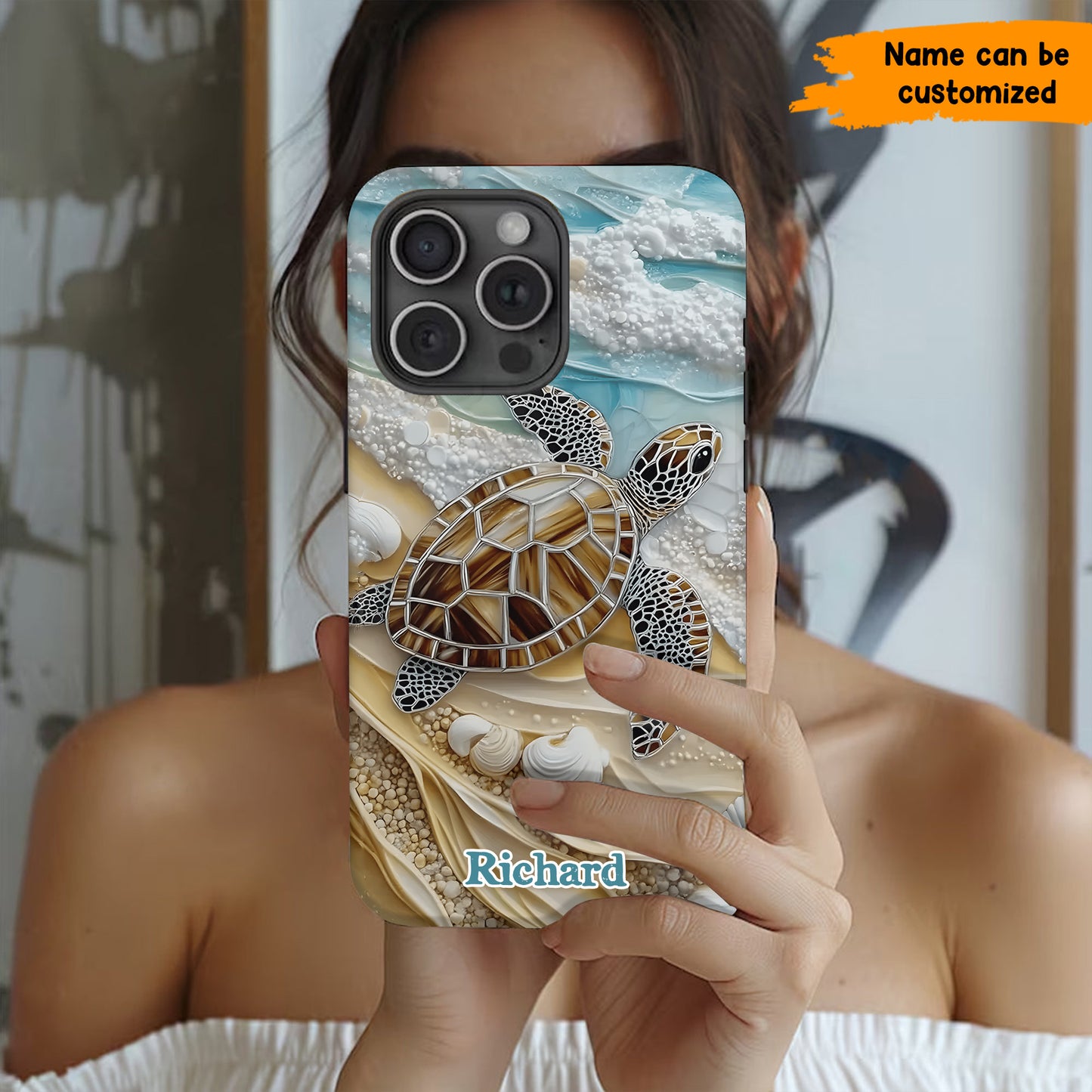 Love Turtle - Personalized Turtle Phone Case