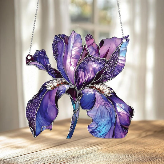Iris Flower Window Hanging Acrylic