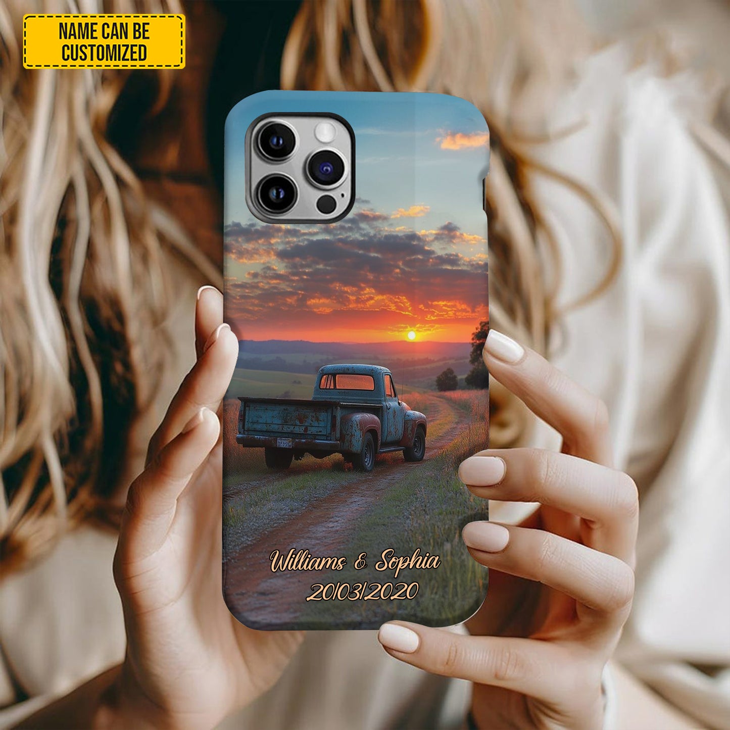 Personalized Pick Up Truck Sunset Phone Case