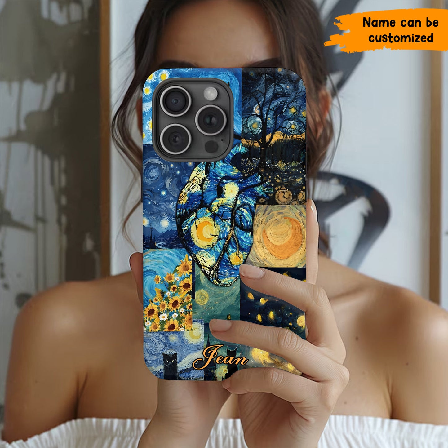 Soul in Bloom – Personalized Stary Night Phone Case