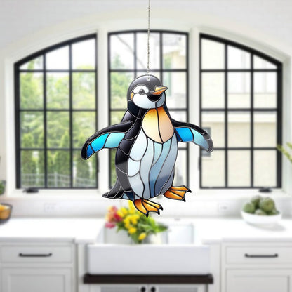 Penguin Acrylic Window Hanging