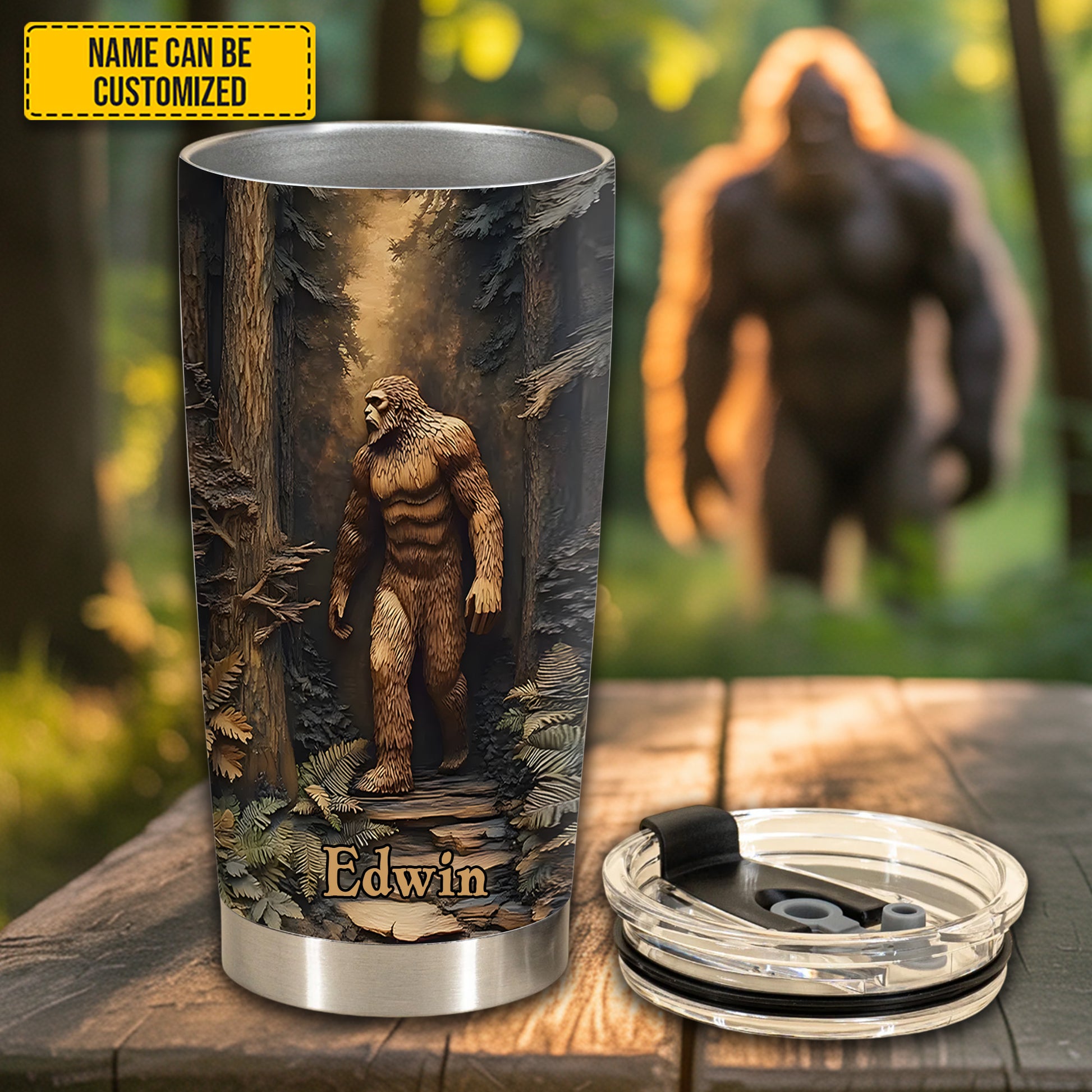 Legend in the Trees – Personalized Sasquatch Tumbler