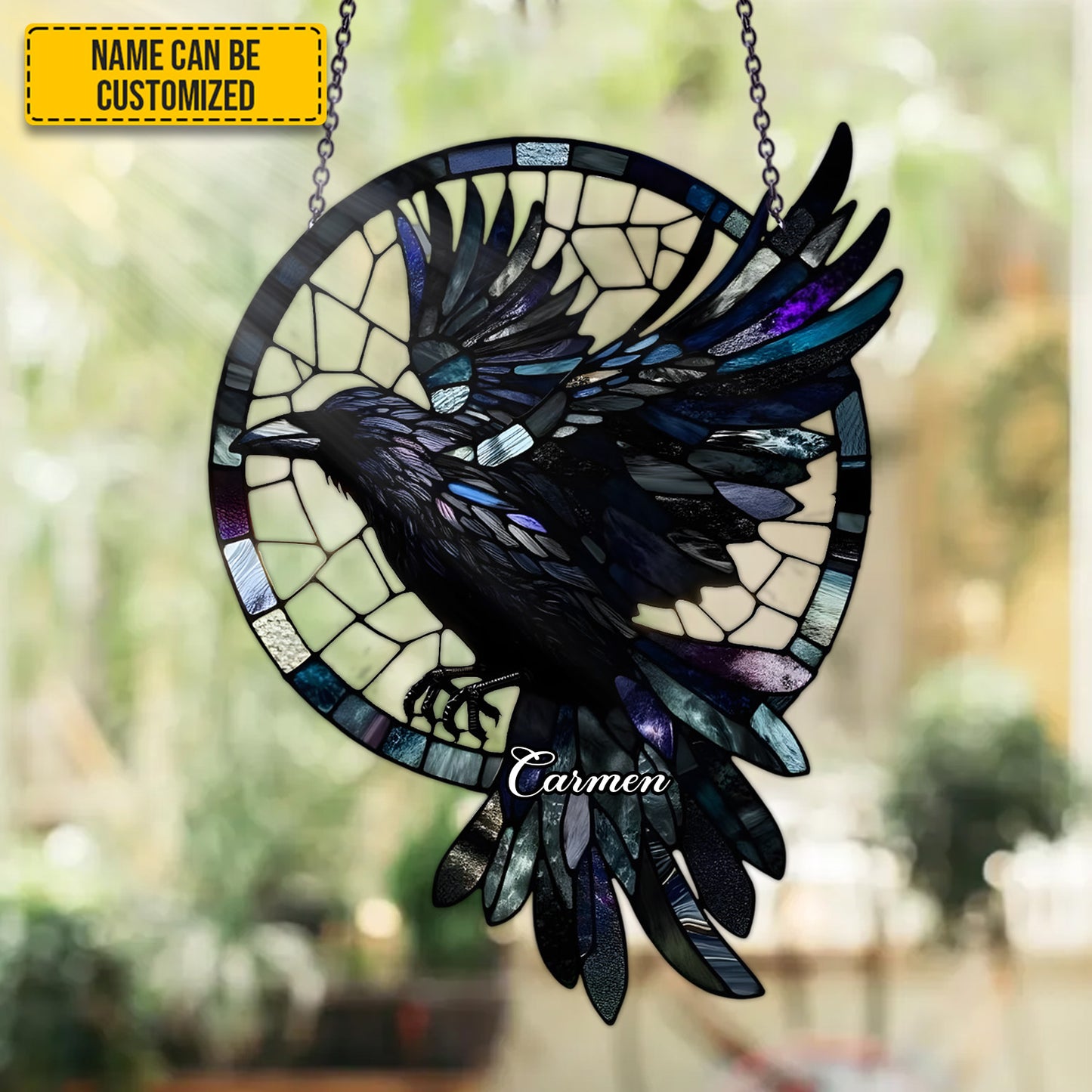 Mystic Raven - Personalized Acrylic Window