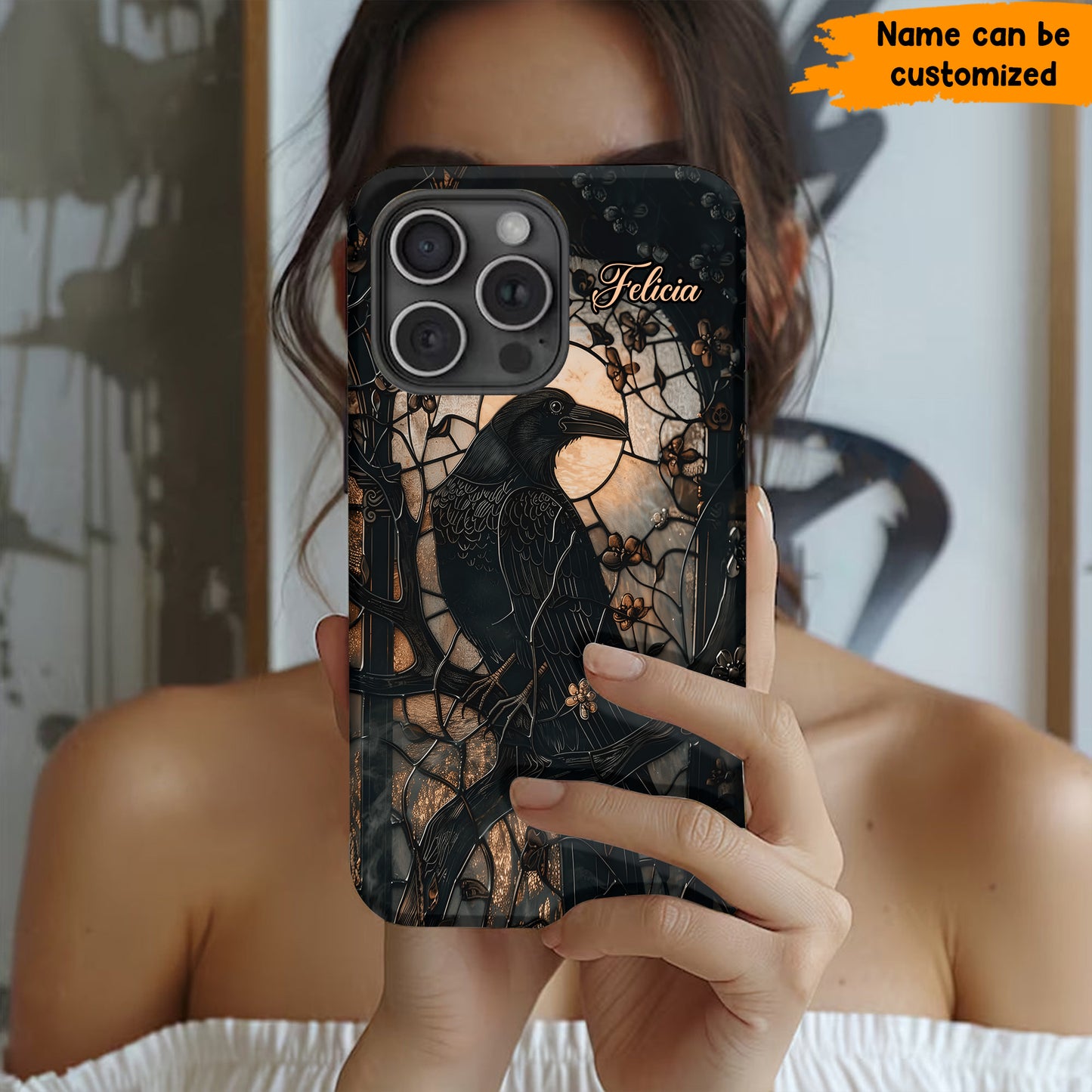 Raven Halloween Phone case, Personalized Raven Phone Case