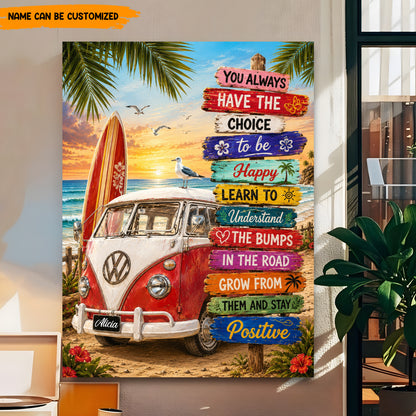 Positive Vanlife Vibes – Personalized Poster Canvas