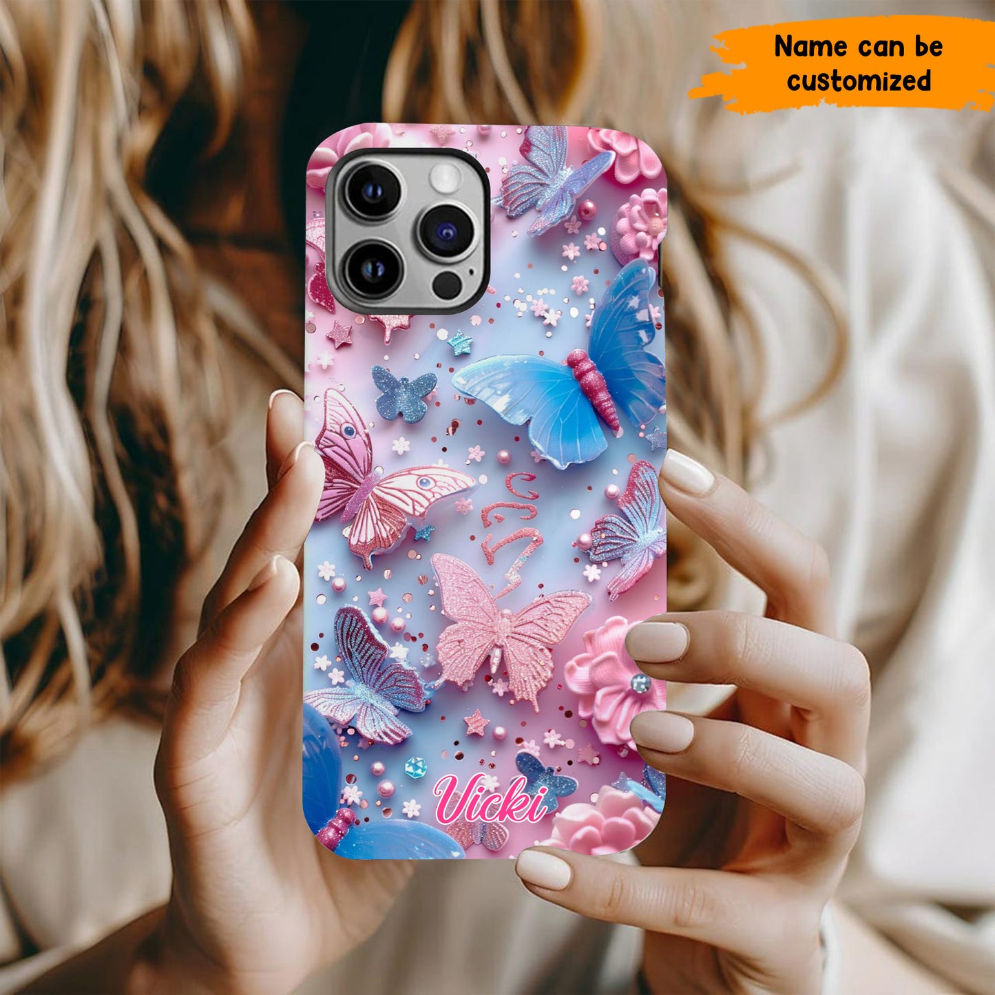 Colorful Butterfly - Personalized Phone Case