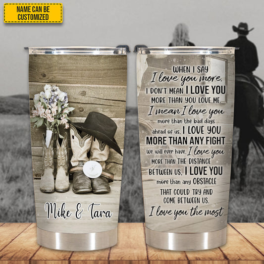 Personalized Country Boots Couple Tumbler