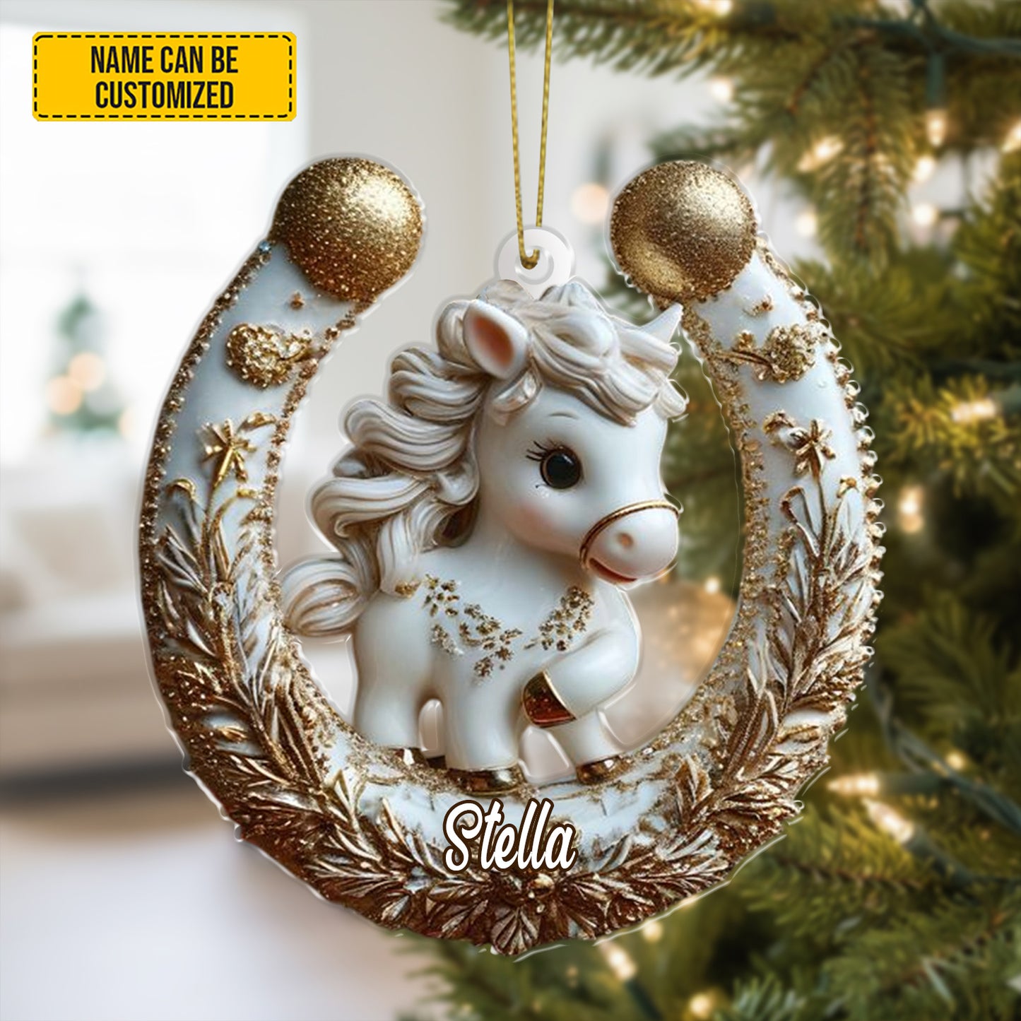 Personalized Cute Baby Horse Acrylic Ornament