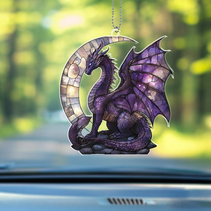 Purple Dragon Acrylic Window Hanging