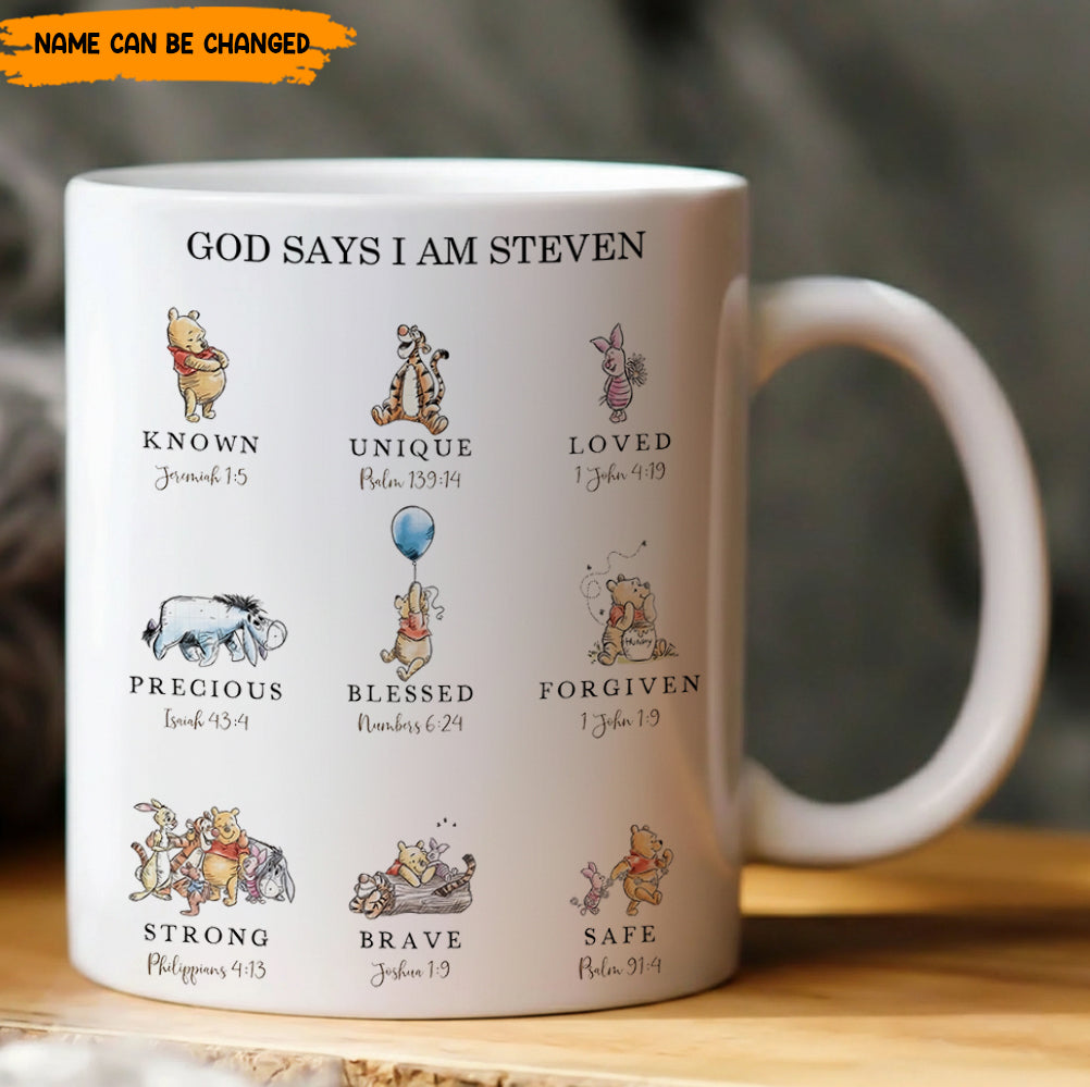 Personalized God Says I Am Mug, Gift For Kids