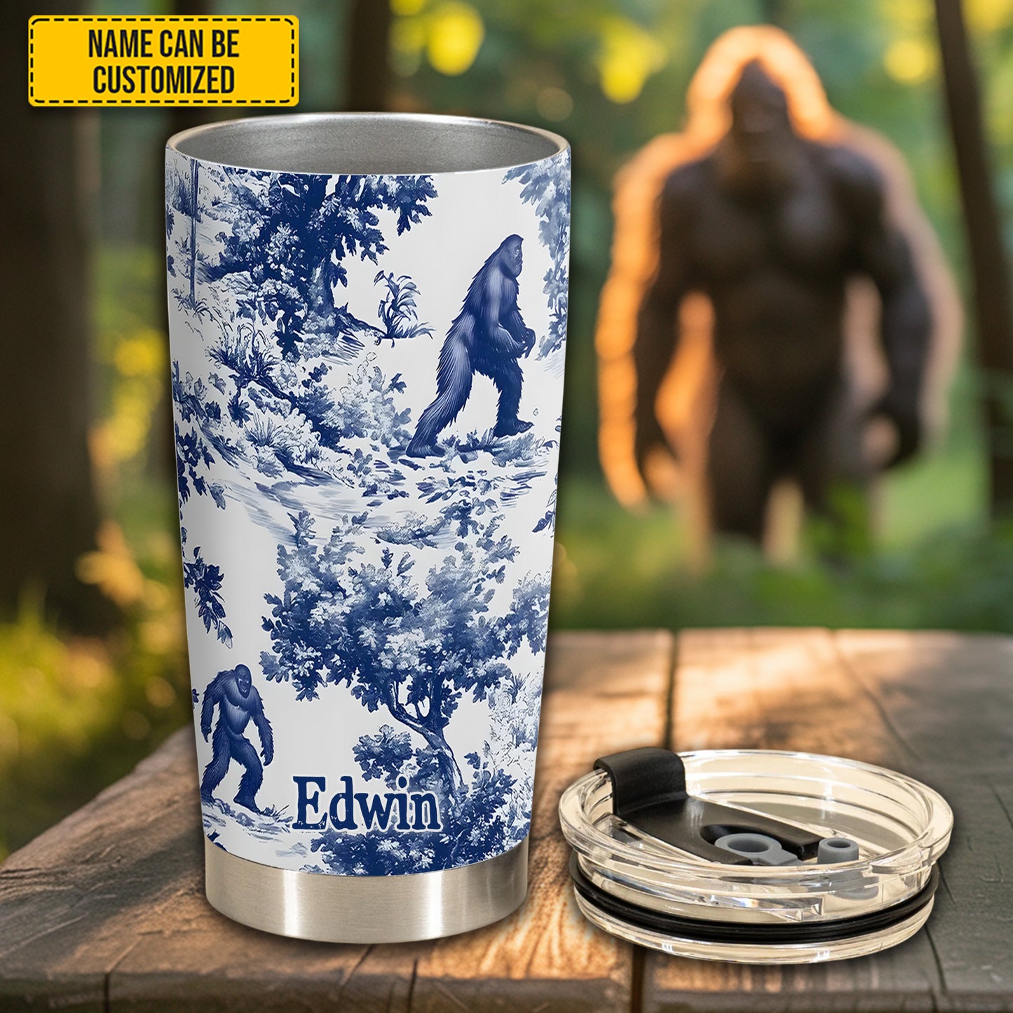 Toile Of The Wild - Personalized Bigfoot Squatch Tumbler