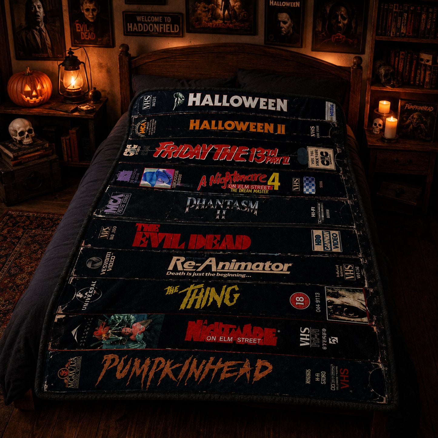 Retro Horror VHS Blanket Version 4