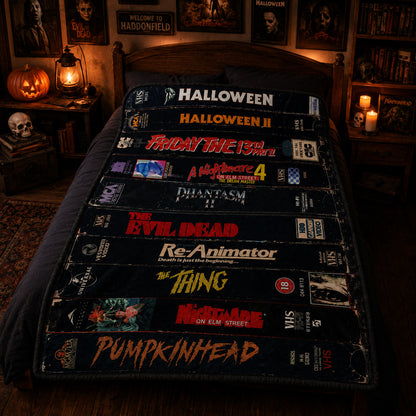 Retro Horror VHS Blanket Version 4