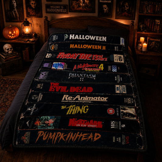 Retro Horror VHS Blanket Version 4