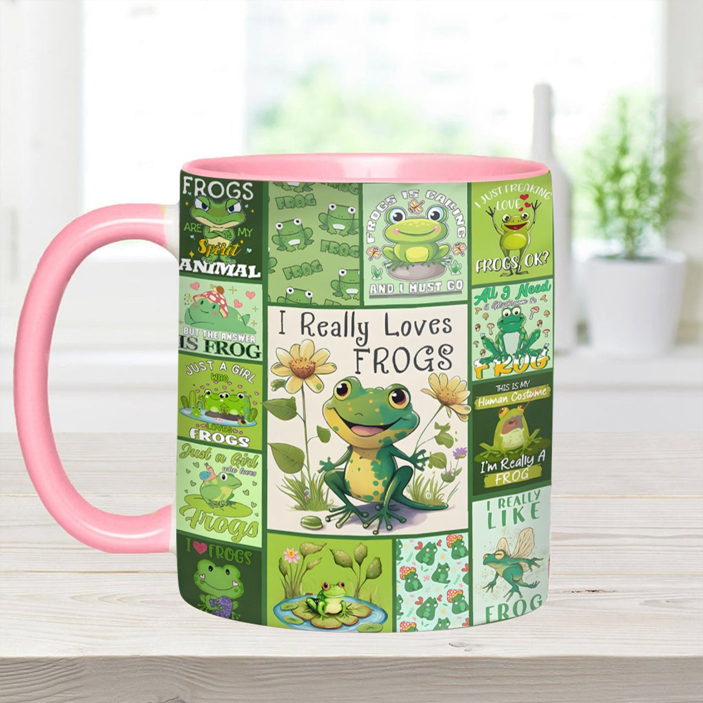 I Really Love Frogs - Cute Frog Accent Mug