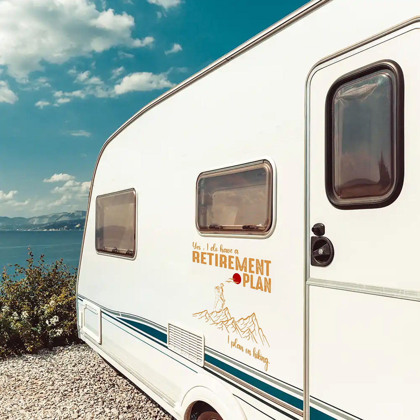 Mountain Retirement Dreams Decal, Decor Decal