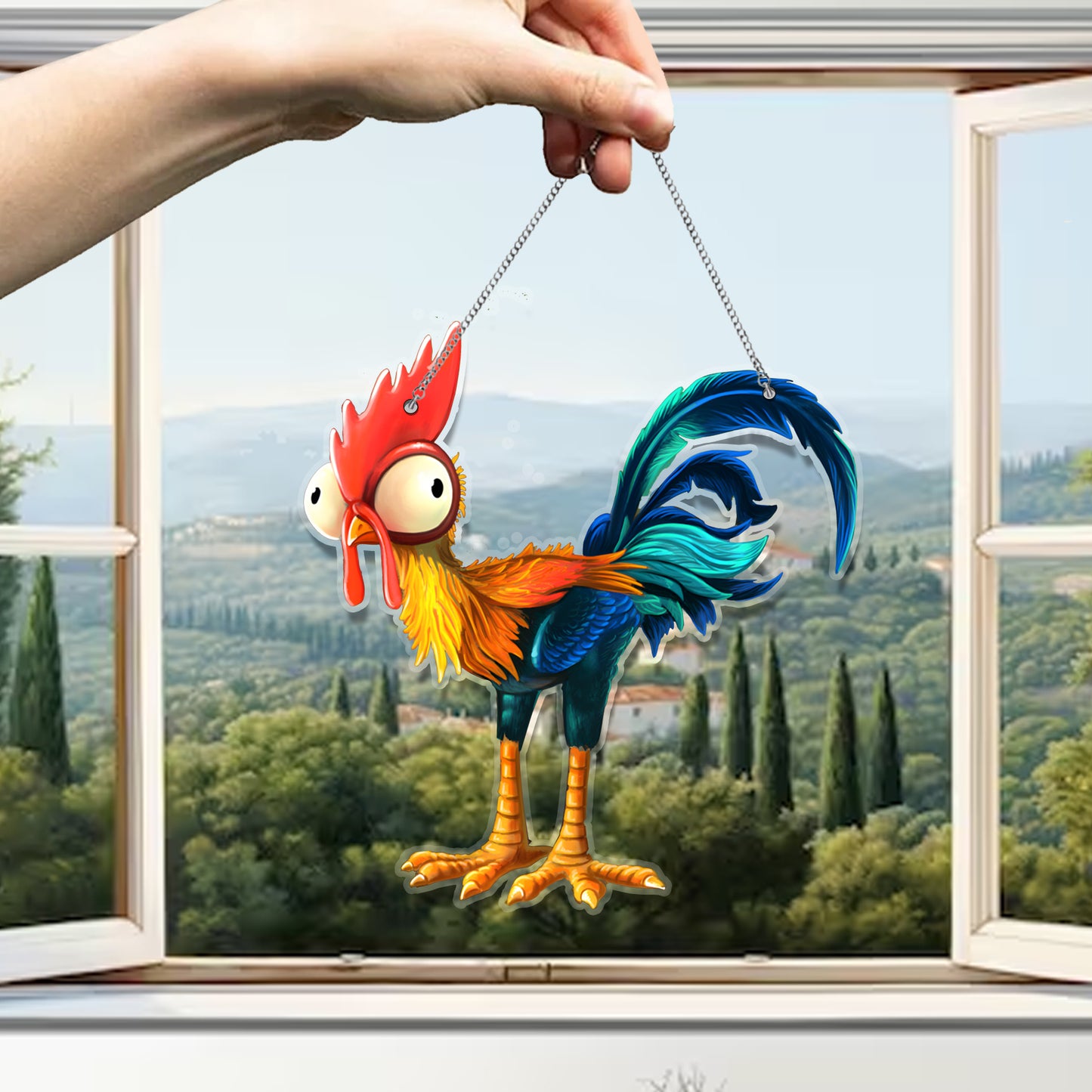 Chicken Funny Acrylic Window Hanging