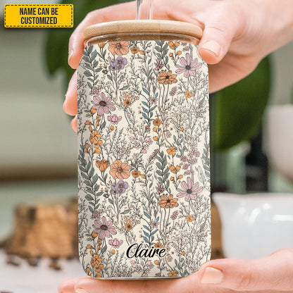Wildflower Garden Glass - Personalized Tumbler Glass
