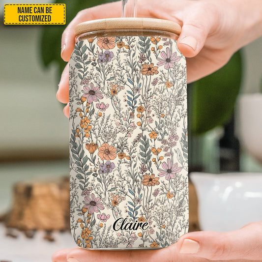 Wildflower Garden Glass - Personalized Tumbler Glass