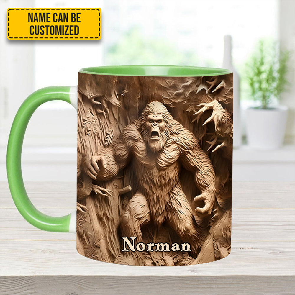 Bigfoot Legend in the Trees – Personalized Bigfoot Accent Mug