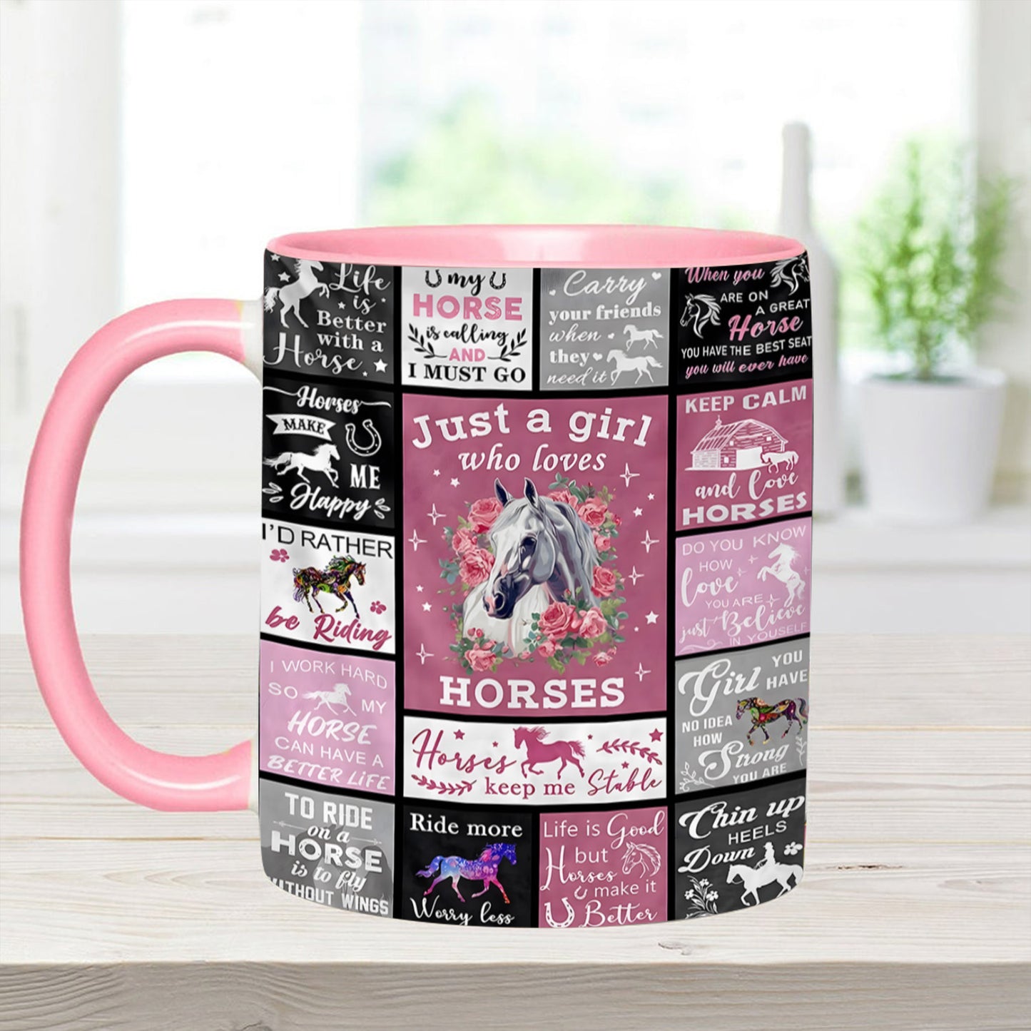 Just A Girl Who Loves Horses - Horse Accent Mug