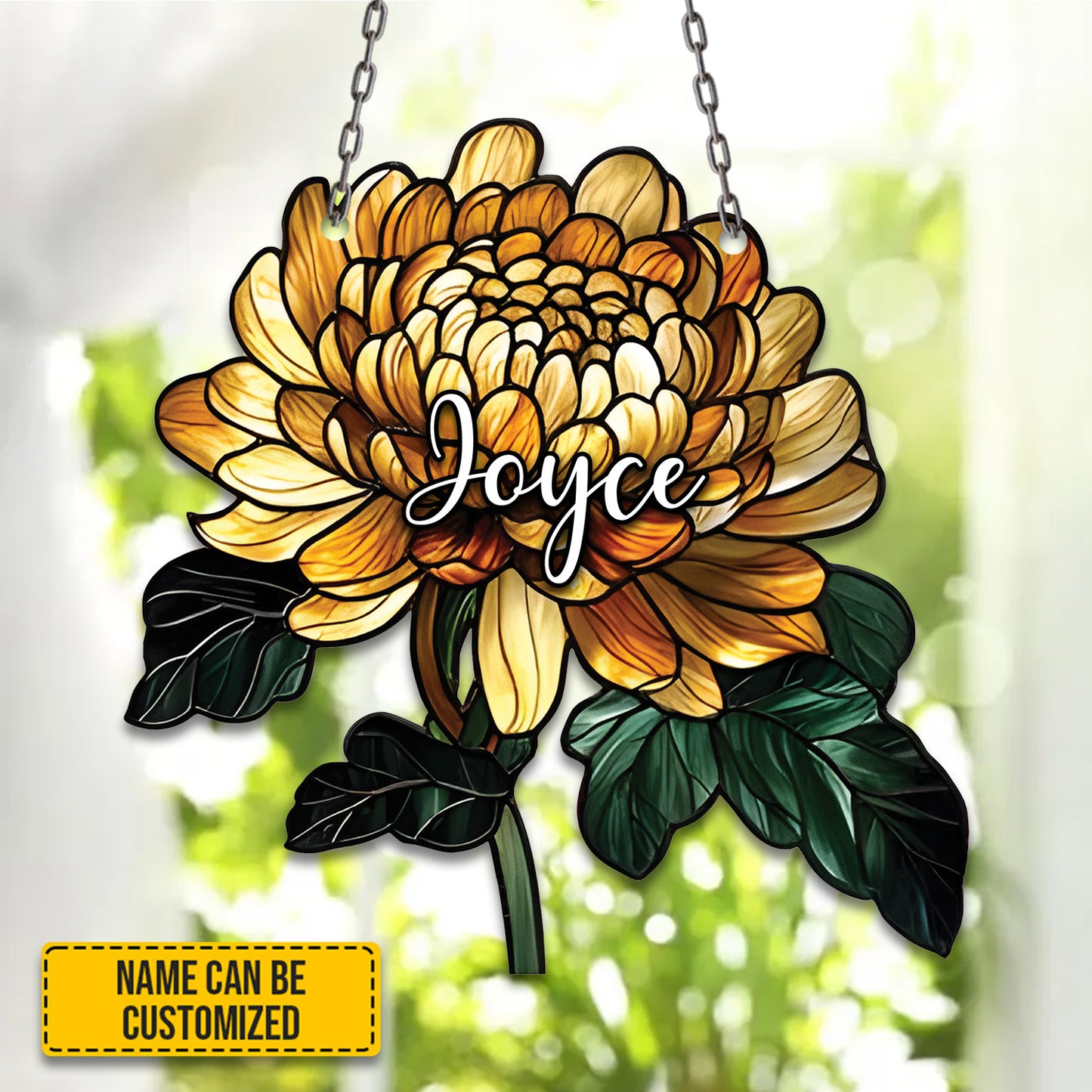 Birth Month Flower Acrylic Window- Hanging Decor