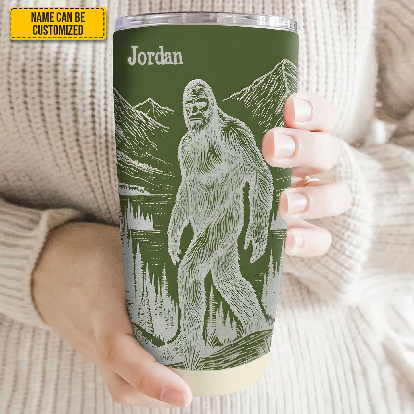 Personalized Funny Bigfoot Trees Tumbler