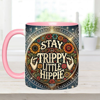 Stay Trippy Little Hippie - Personalized Accent Mug