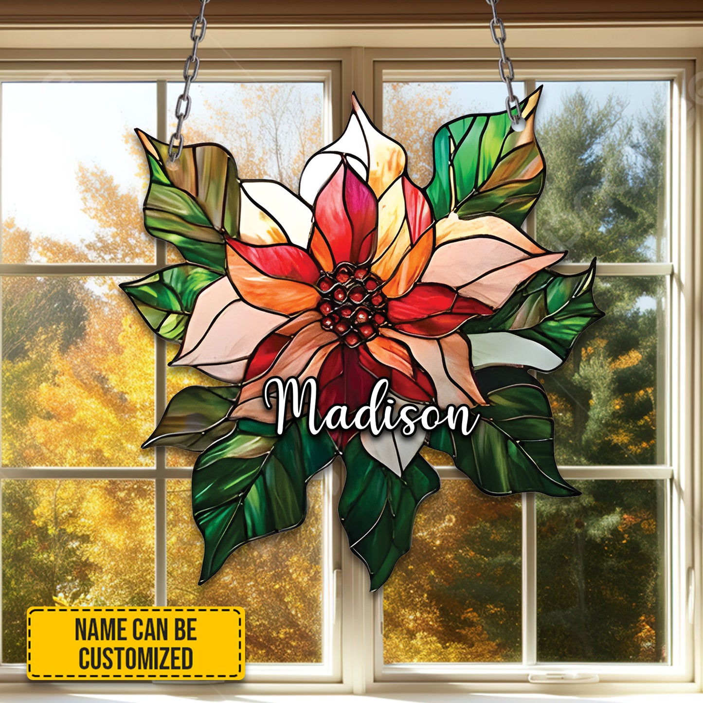 Birth Month Flower Acrylic Window- Hanging Decor