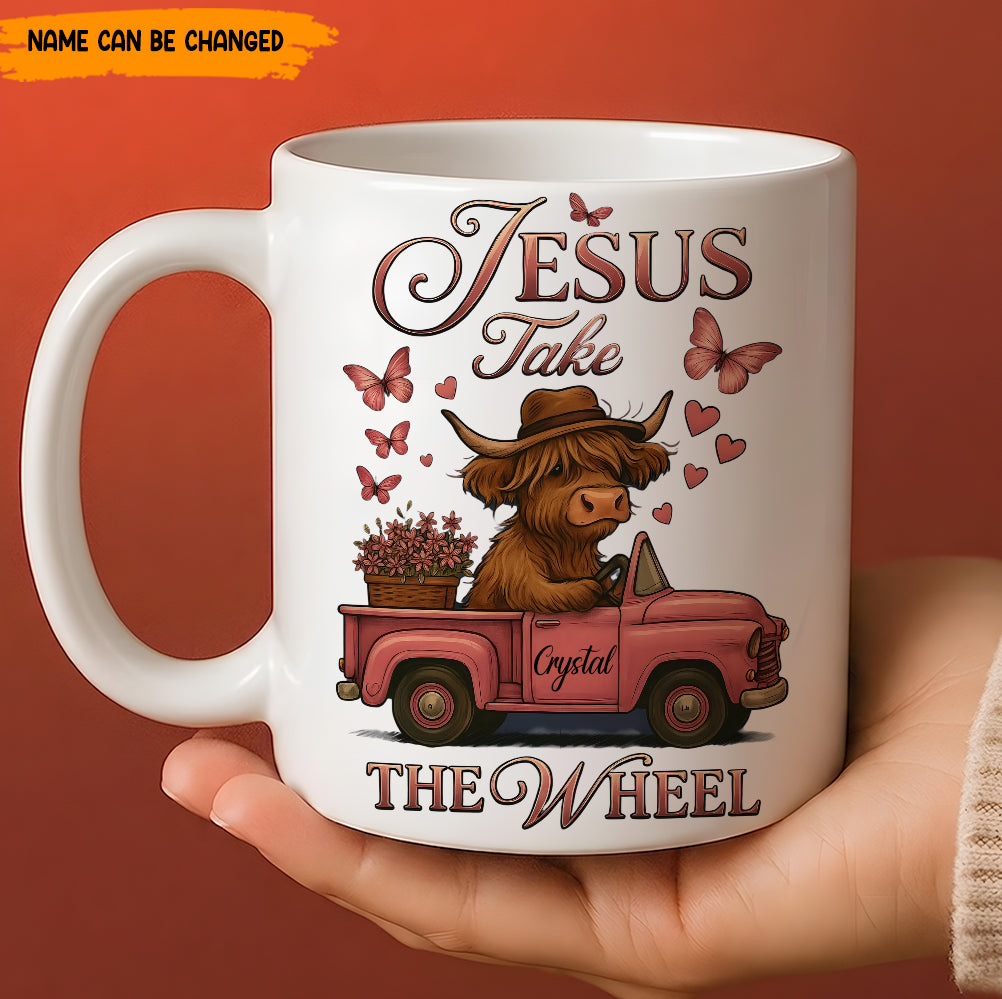 Personalized Highland Cow Funny Christian Mug, Perfect Gift Mug