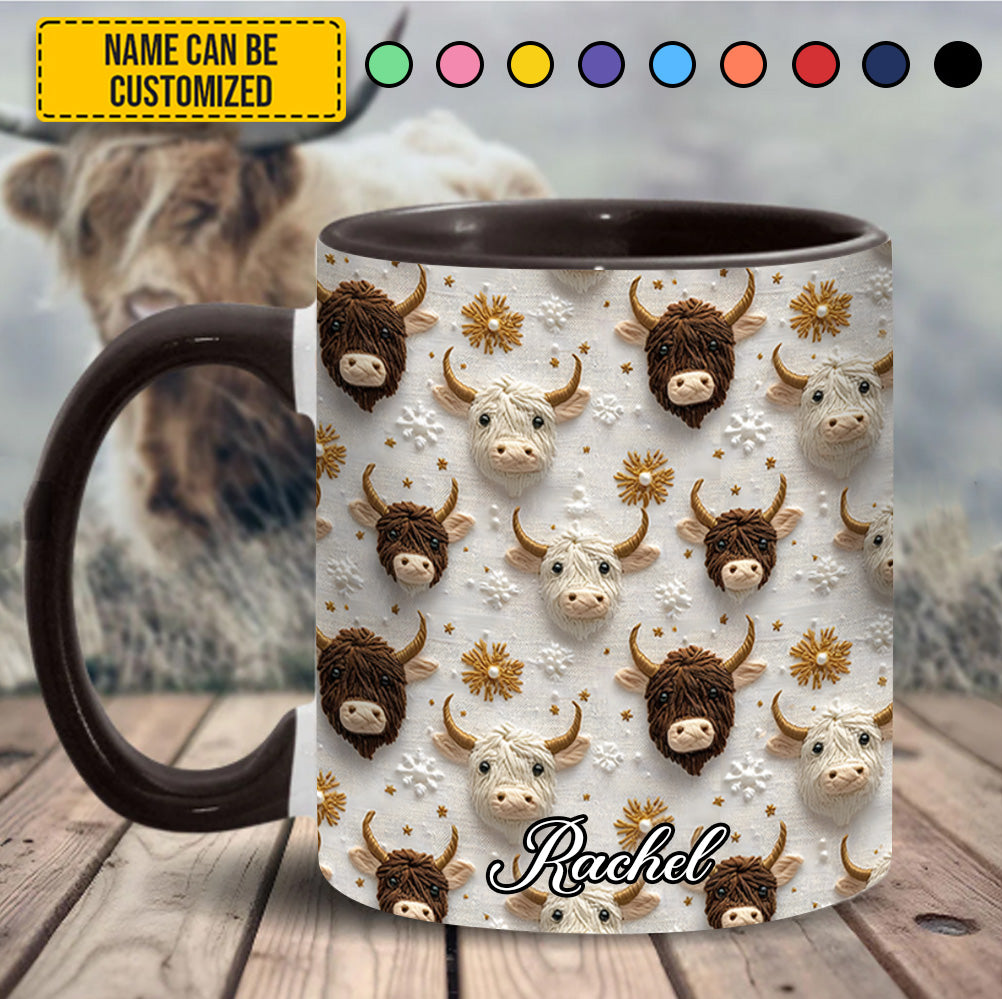 Cow accent mug - Personalized Accent Mug