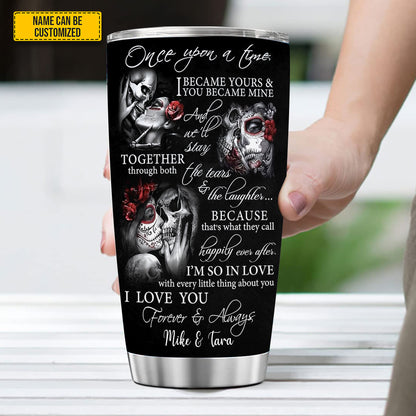 Gothic “Forever & Always” Personalized Couple Tumbler