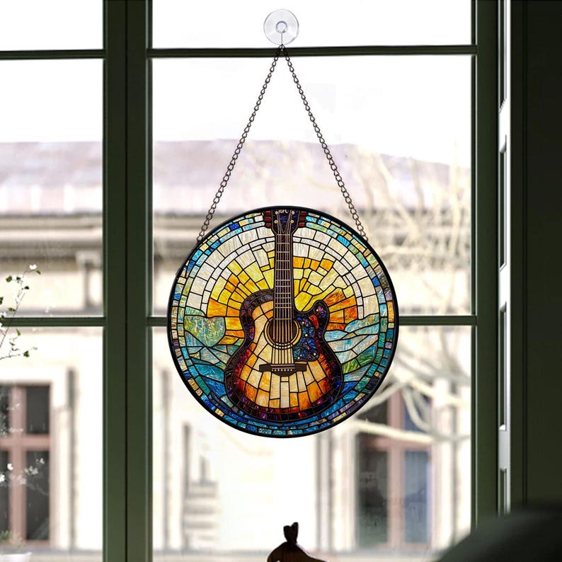 Musical Instrument Stained Glass Suncatcher