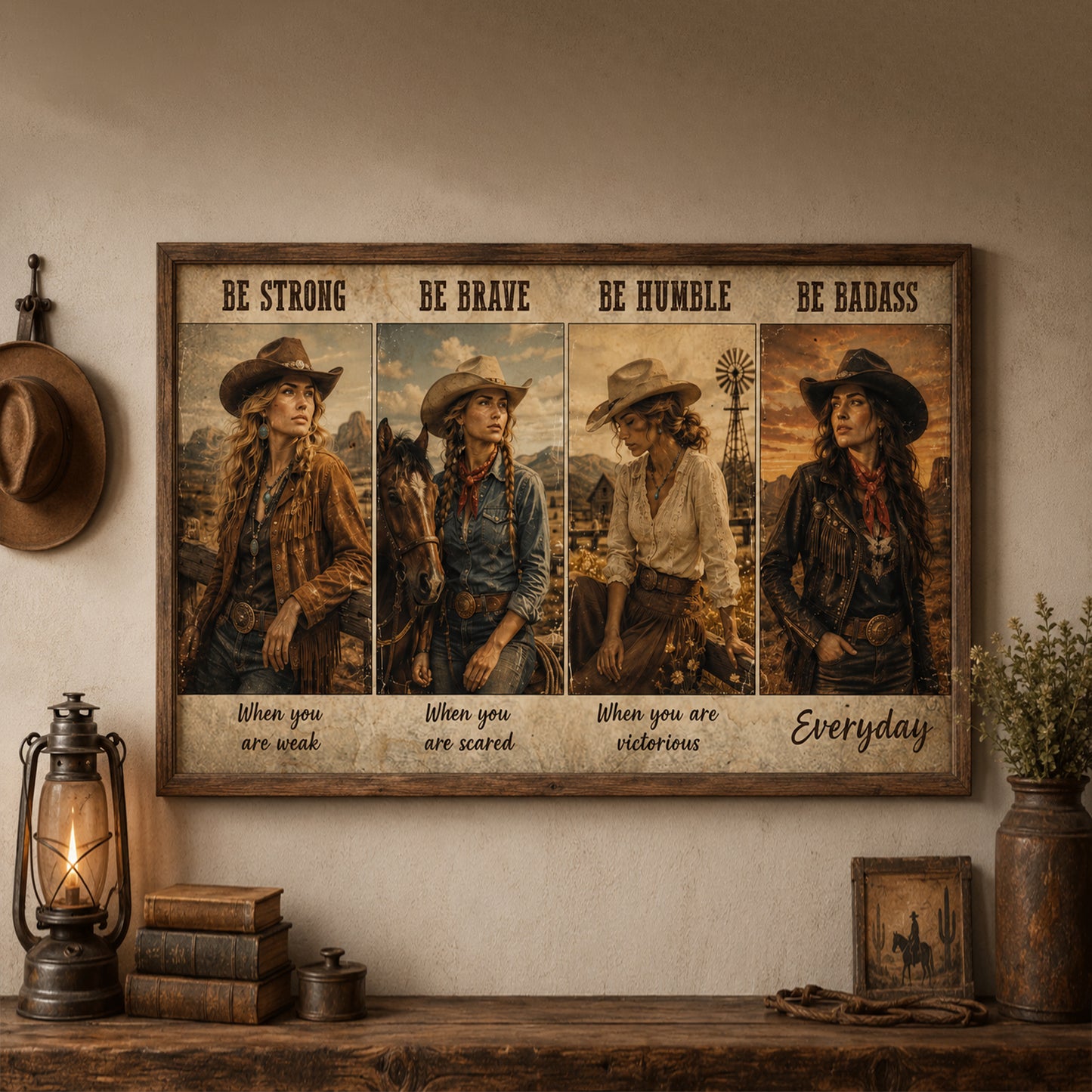 Western Cowgirl Poster & Canvas