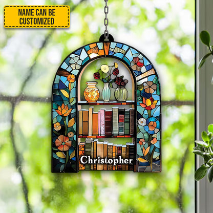 Personalized Bookshelf Collection Acrylic Window Hanging