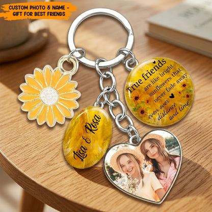 Personalized Best Friends Custom Picture Keychain