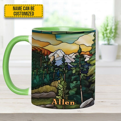 Personalized Mountains Accent Mug