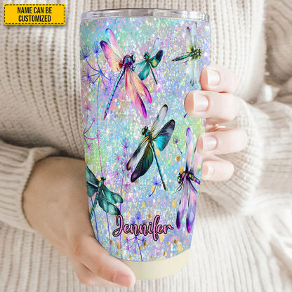Sparkle Dragonfly - Personalized Dragonfly Tumbler