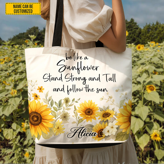 Be Like A Sunflower - Personalized Sunflower Tote Bag