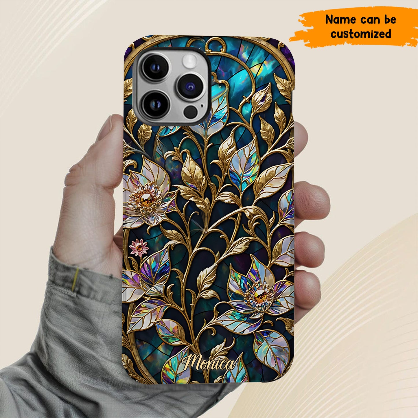 Waxflower & Celestial Quartz  – Personalized Phone Case