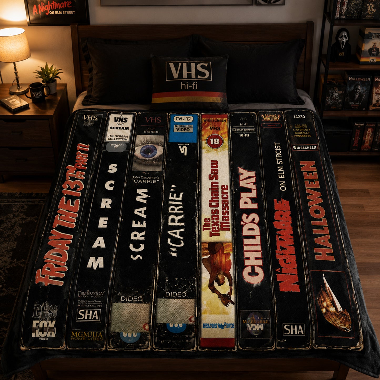 Retro Horror VHS Blanket Version 2