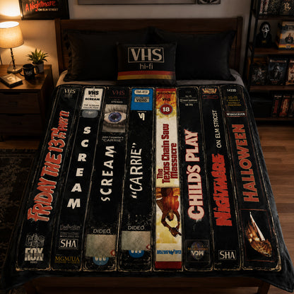 Retro Horror VHS Blanket Version 2