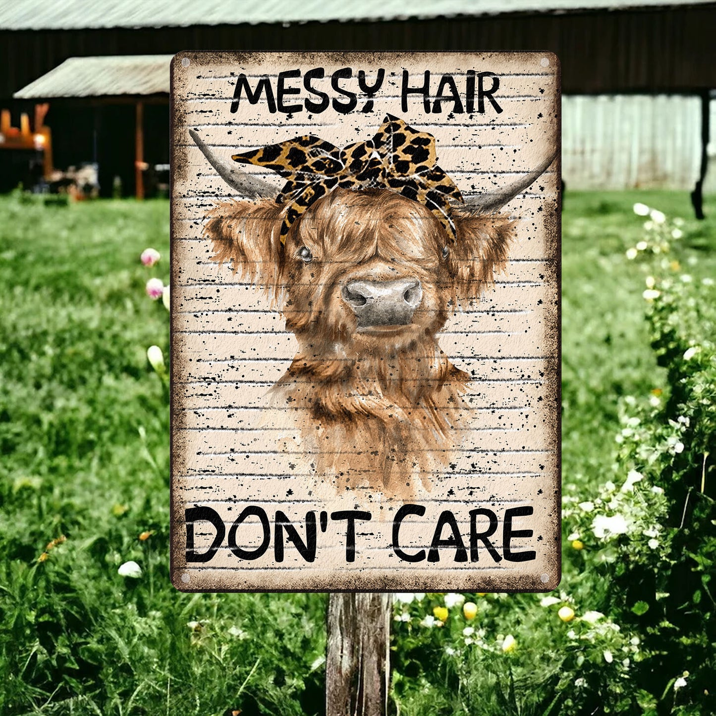 Messy Hair - Metal Sign