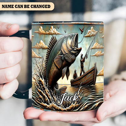 Love Fishing - Personalized Fishing Accent Mug